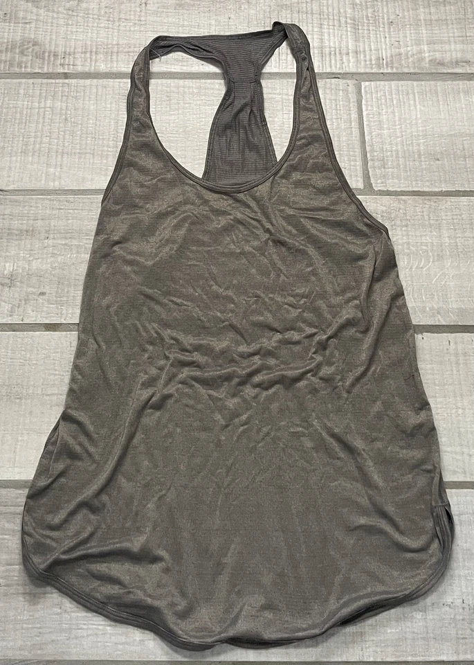 Camiseta sin mangas Lululemon 105 F Singlet espalda cruzada marrón metálico tostado talla 6?  Atlético Foto 1 de 4
