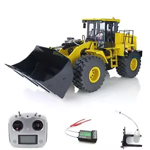 1/14 Hydraulic Metal Wheeled RC Loader WA470 W/Lights Sound Motor Valve - Picture 1 of 22