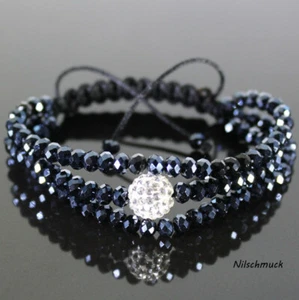 Pulsera Mujer Perlas Metálica Negra con Perla de Cristal Ajustable para Mujer - Imagen 1 de 1