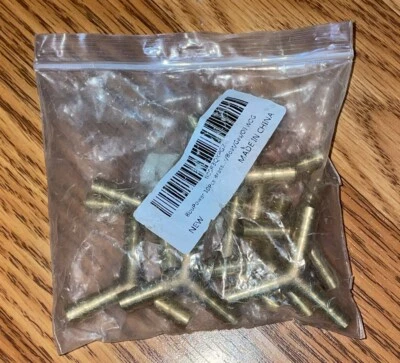 10Pcs1/4"Y-3 Way Brass Hose Barb Fitting Pipe Tubing Splicer Fuel Water Gas Air - Image 1 of 2