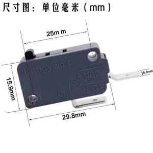 1X For Honeywell V15T16-CP200 Micro Limit Switch 16A 125/250VAC 1/2HP T125 2 Pin - Bild 1 von 2