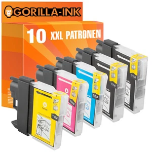 10 Druckerpatronen XXL für Brother DCP-145C DCP-195C DCP-197C DCP-365CN LC-980 - Bild 1 von 2