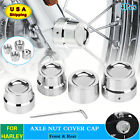 Chrome Front Rear Axle Cap Nut Cover For Harley Heritage Softail Dyna Fat Boy