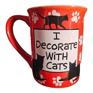 Tazza Mug Our Name Is Mud “Decoro Con Gatti” Stoneware LORRIE VEASEY Crazy lady - Foto 1 di 5