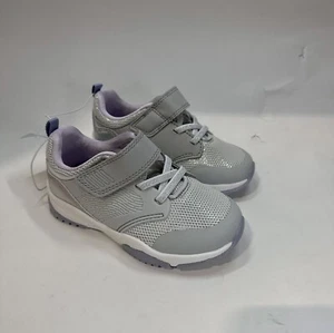 Toddler Ari Wide Width Apparel Sneakers - Cat & Jack Gray Light Purple 11W - Picture 1 of 4