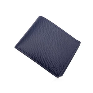 Authentic Louis Vuitton Navy Blue Epi Leather Multiple Bifold Wallet - Picture 1 of 5