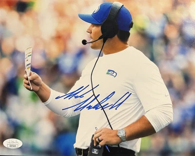 Mike Macdonald Signed Autographed Seattle Seahawks 8x10 Photo JSA COA  - Image 1 of 2