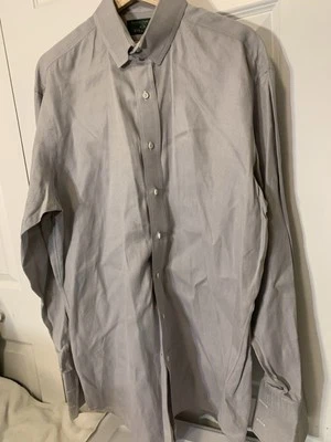 Tom James Men’s Sz XL Dress Shirt Button Down Collar DMJ Initial Sleeves - Image 1 of 4