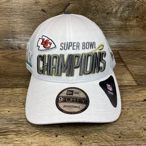 New Era NFL Kansas City Chiefs Super Bowl LIV Champions Adjustable Hat - White - Bild 1 von 10