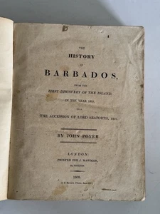 1808 History of Barbados John Poyer 1st Ed Antique West Indies Slavery - Bild 1 von 14