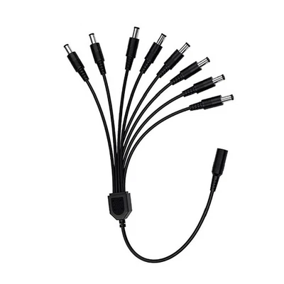 New 1Pc 1 Female to 8 Male Power Splitter Cable for CCTV Surveillance System - Image 1 of 4