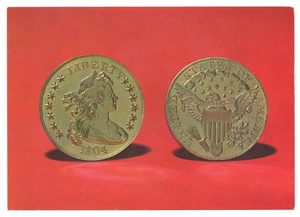 Smithsonian Museum Washington 1804 Silver Dollar Chrome Postcard - Picture 1 of 2