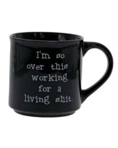 Working for a Living 250ml Ceramic Mug Funny Gift Boxed Novelty Cup - Picture 1 of 1
