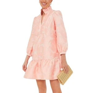 Neu Bellini Fil Coupe Palmerston-Kleid mit Biesen in Pink für Damen Large 2747-38 - Bild 1 von 15