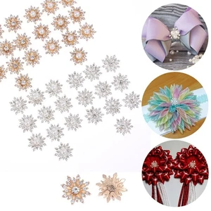Flatback Apparel Sewing Pearl Buckle Rhinestone Button Snowflake Buttons - Picture 1 of 17