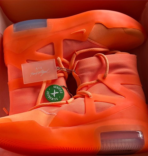 Taglia 10.5 Nike Air Fear Of God 1 Orange Pulse nuove 100% autentiche og