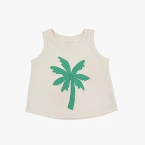 Wild Wawa Patchwork Tank Top Palmen taupe Größe 3-4 Jahre Pima Baumwolle - Bild 1 von 8