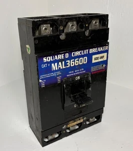 Square D MAL36600 600A Circuit Breaker 480/600V 3 Pole Type MAL 600 Amp - Picture 1 of 5
