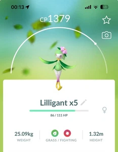 5x Hisuian Lilligant Pokemon Gen8 GO Pokémon No Brillante Oportunidad de la Suerte Hisui - Imagen 1 de 1