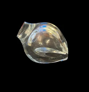 Vintage Robert Deeble Kunstglas Träne Vase 5,5" klar Handarbeit signiert minimalistisch - Bild 1 von 12