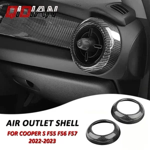 For 2022-2023 Mini Cooper S F55 F56 F57 Carbon Fiber Car Air Outlet Trim Cover - Picture 1 of 5