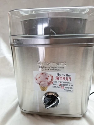 Heladera Cuisinart Pure Indulgence 2 cuartos de galón yogur congelado sorbete helado Foto 1 de 4