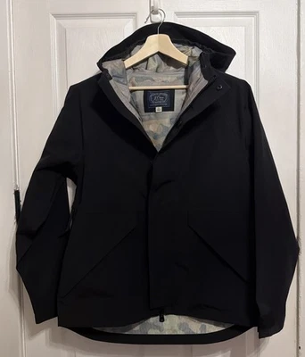 J.Crew Men’s Black Waterproof Jacket Full zip Camo Lined Size S Small  - Image 1 of 4