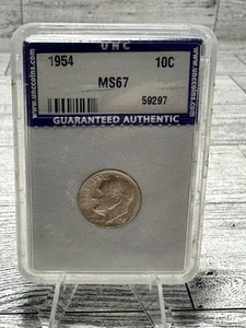 1954 10C Roosevelt Dime UNC No Mint Letter - Picture 1 of 4