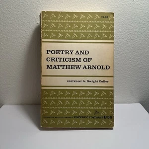 Poetry and Criticism of Matthew Arnold edited by A. Dwight Culler - Foto 1 di 8