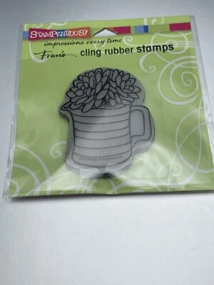 NEW-Stampendous - Succulent Pitcher  Cling Rubber Stamp  CRV330 - Image 1 of 3