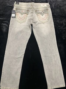 True Religion Geno Big T Flap “Grey SilveryWash”36x32 Relaxed Slim #700394 - Picture 1 of 16