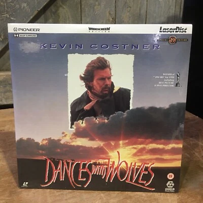 Dances With Wolves UK Pal Laserdisc Videodisc Costner New+Sealed 224min Version - Image 1 of 4