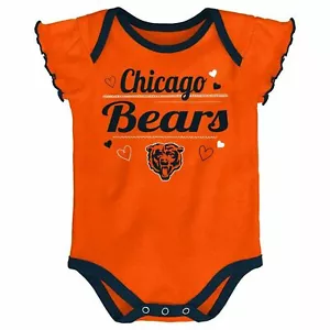 Body bambina NFL Chicago Bears pezzo unico Creeper taglia 3-6 mesi - Foto 1 di 1