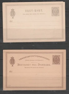 4 postales de Dinamarca como nuevas alrededor de 1870 incluyendo 1 PC oficial - Imagen 1 de 4