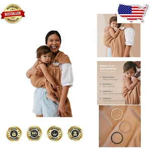 Stylish Baby Carrier Ring Sling - Supports Newborn to 35 lbs - Machine Washable - Picture 1 of 6