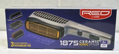 RED от KISS 1875 керамический ионный волос Styler с Detangler Pik - Изображение 1 из 4