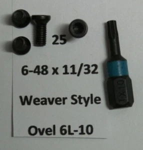 SN532 6-48 X 11/32" 4 Torx Head Weaver Style Screws T-10 1 Makita Bit #25 - Picture 1 of 4