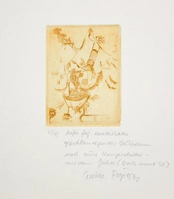 Dieter Pieper/ Diedee Pieper/ Radierung/ Worpswede / 1948-2001/ Maler Radierer - Bild 1 von 4