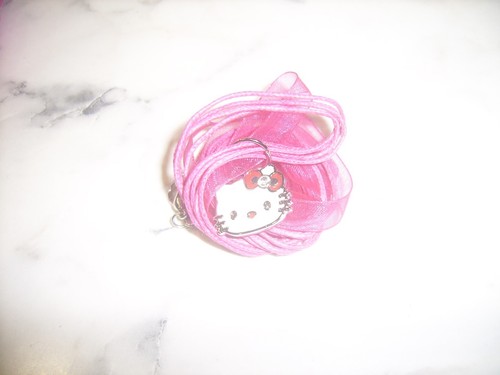 Collana girocollo Coach New York Hello Kitty in corda rosa