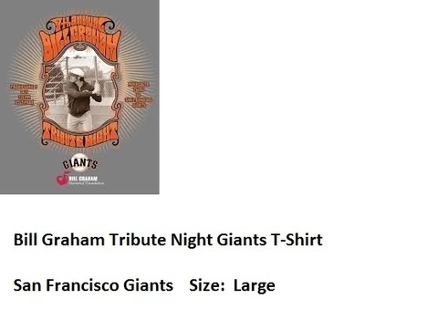 San Francisco Giants Bill Graham Tribute Night T-Shirts Grateful Dead Large Size Cover