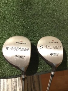 Dunlop Ladies Surpass Super Metal Woods Set (3W & 5W) Steel Shafts - Picture 1 of 11