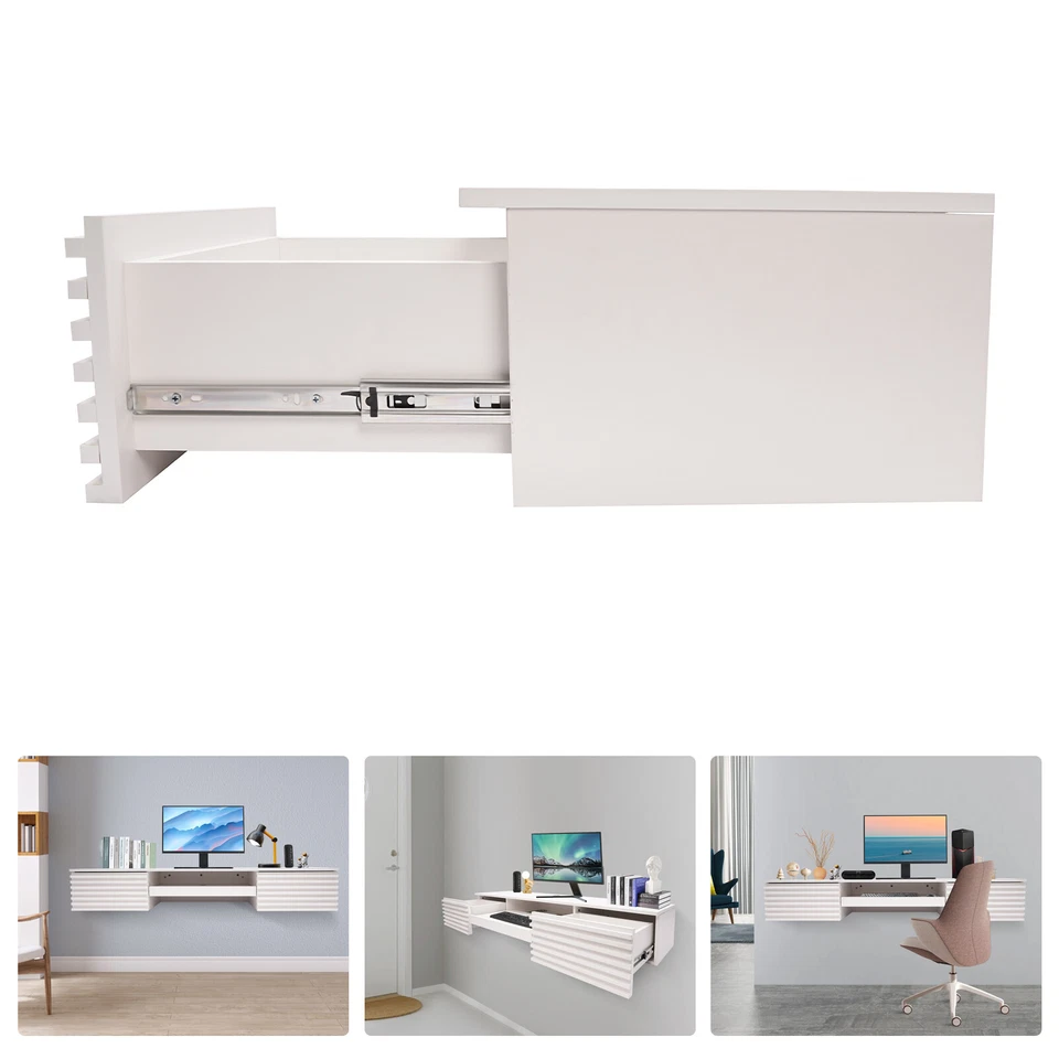 Wall Mounted Desk, Wall Mounted Desk with Pull Out Drawer, Wall Organizer - Image 1 of 4