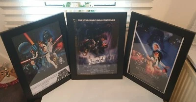 Star Wars 3 no A3 ORIGINAL trilogy high quality framed posters brand new - Image 1 of 2