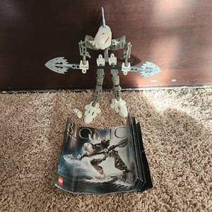 LEGO Bionicle White Rahkshi -“ KURAHK “ ( 8588 ) Complete Build w/ Kraata - Picture 1 of 4