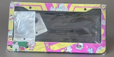 2 Pack Korean Anime Singing Mascot License Plate Frames Standard Size Aluminum - Image 1 of 4