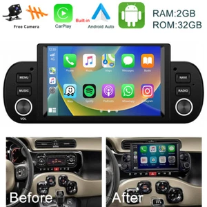 7" Android 13 Car Stereo Radio Carplay For Fiat Panda 2013-2020 GPS SAT Navi BT - Picture 1 of 21