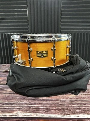 Vintage Tama Snare Drum Artwood Bird's Eye Maple Wood AW 546 Pat 30 Lug LOOK! - Image 1 of 4