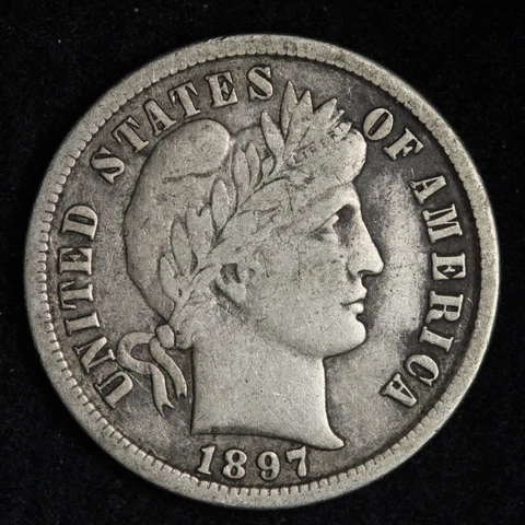1897-S Barber Silver Dime CHOICE XF E247 YALX Cover