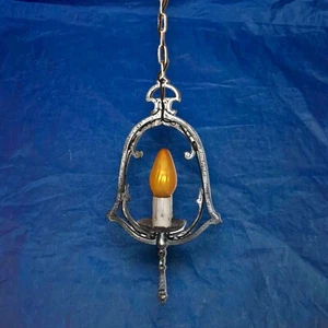 32” Long Antique Pendant Fixture Electric Candle Light Wired 45D - Picture 1 of 5