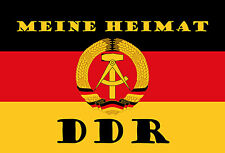Schild Spruch Meine Heimat DDR Nationalflagge Hammer Zirkel JW
